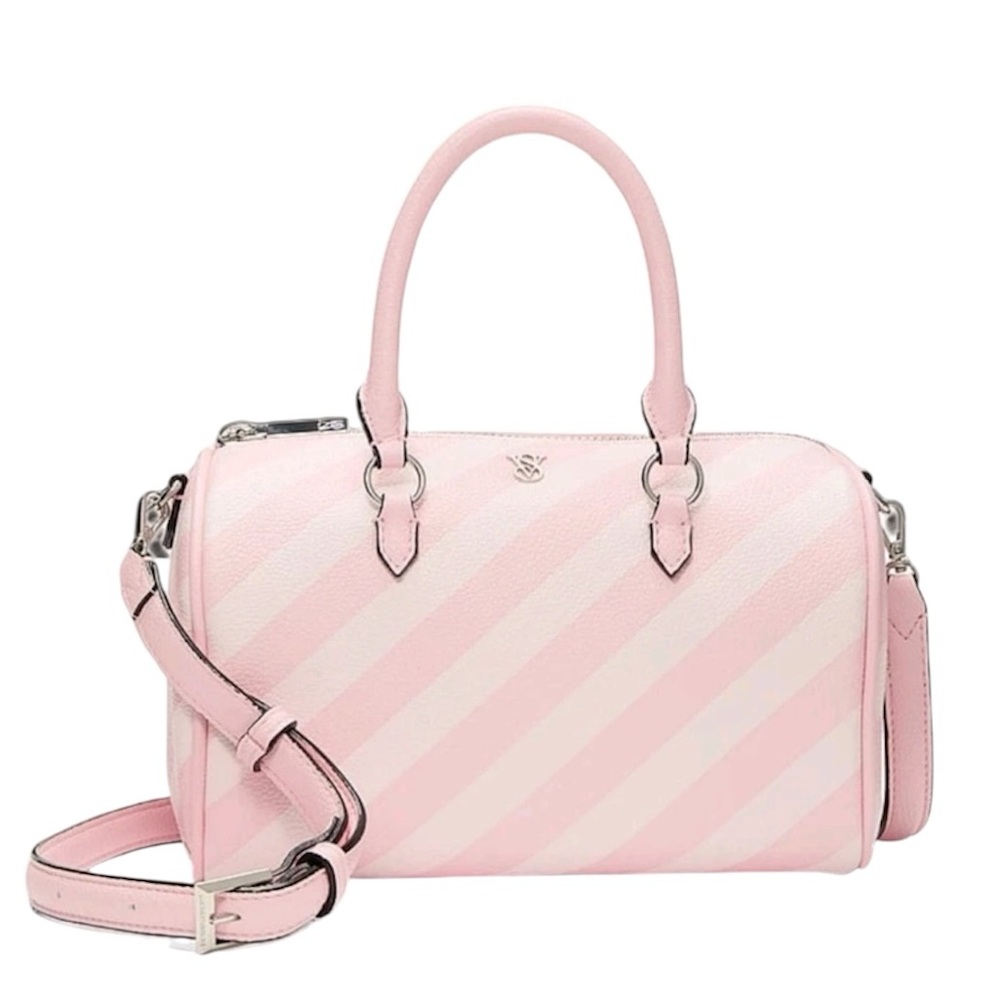 Victoria's Secret Mini Duffle Crossbody Bag Heritage Stripe NWT NIP
